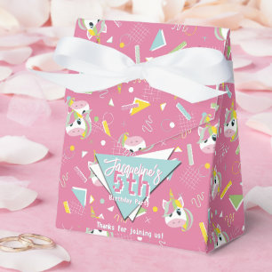 Mädchen Retro Rosa Einhorn Geburtstag Geschenkschachtel