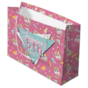 Mädchen Retro Rosa Einhorn Geburtstag Große Geschenktüte