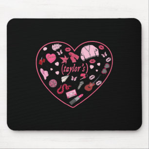 Mädchen Retro Taylor Vorname Personalisiert Valent Mousepad