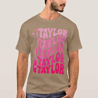 Mädchen Retroaylor Vorname Personalisierter Geburt T-Shirt