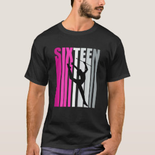 Mädchen Rhythmische Gymnastik 16. Geburtstag Baton T-Shirt