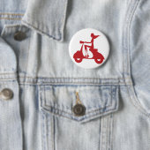 Mädchen Roller rot Button (Beispiel)