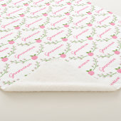 Mädchen Rosa Blumenname Blanket Sherpadecke (3/4)