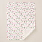 Mädchen Rosa Blumenname Blanket Sherpadecke (Vorderseite)