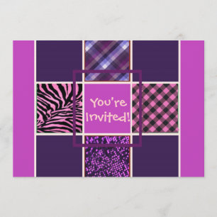 Mädchen-rosa Einladung