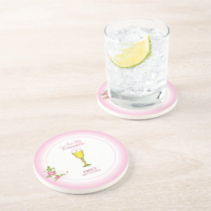 Mädchen Rosa Erstkommunion, Kelch, Hostie, Rosen Getränkeuntersetzer