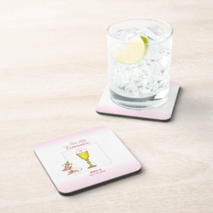Mädchen Rosa Erstkommunion, Kelch, Hostie, Rosen Untersetzer