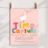 Mädchen Rosa Gänse Erstgeburt Kapselunterschrift Poster