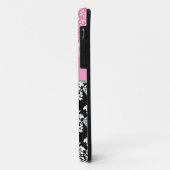 Mädchen, Rosa, Glitzer Black Damask Personalisiert Case-Mate iPhone Hülle (Hinten/Links)