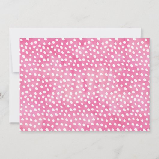 Mädchen rosa grün in einem Melon Foto 1. Geburtsta Einladung (Rückseite)