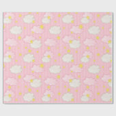 Mädchen Rosa Himmel Geschenkpapier (Flach)