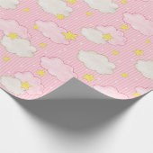 Mädchen Rosa Himmel Geschenkpapier (Ecke)