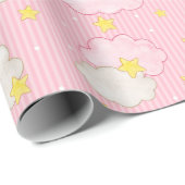 Mädchen Rosa Himmel Geschenkpapier (Rolleneckpunkt)