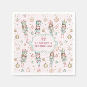 Mädchen Rosa Nussknacker Geburtstag Serviette