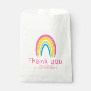 Mädchen Rosa Regenbogen Geburtstag Danke Gefallen Geschenktütchen