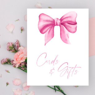 MÄDCHEN ROSA SCHLEIFE KARTEN UND GESCHENKE POSTER