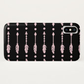 Mädchen Rosa & Schwarze Pfeile Boho Chic Case-Mate iPhone Hülle (Rückseite (Horizontal))
