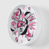 Mädchen rosa schwarze Sportsaal Basketball Stars Uhr (Winkel)