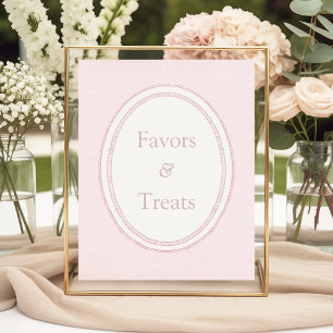 Mädchen Rosa Texturierte Favors & Süßigkeiten Schi Poster