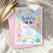 Mädchen Rosa Zwei Cooler Sommer Splash Zweiter Geb