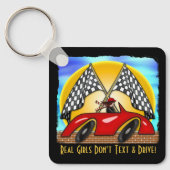 Mädchen, Rotes Frisierte Auto, Schachtel (Personal Schlüsselanhänger (Vorderseite)