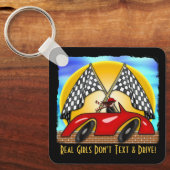 Mädchen, Rotes Frisierte Auto, Schachtel (Personal Schlüsselanhänger (Vorderseite)