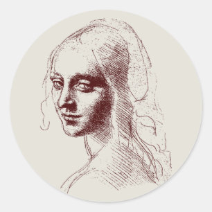 Mädchen Runder Aufkleber