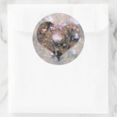 Mädchen! Runder Aufkleber (Tasche)