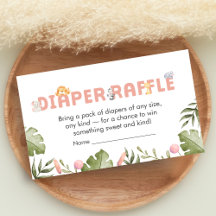 Mädchen-Safari-Baby-Shower-Windel-Raffle