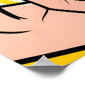 Mädchen sagt Shhhhh Pop Art Poster (Ecke)