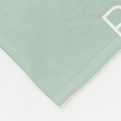 Mädchen Salbeigrün personalisierter Schriftname Fleecedecke (Ecke)