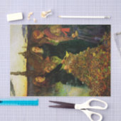 Mädchen sammeln Herbstblätter für ein Feuerbrand Seidenpapier (Handwerk)