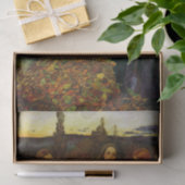 Mädchen sammeln Herbstblätter für ein Feuerbrand Seidenpapier (Geschenk)