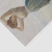 Mädchen sammeln Kies und Muscheln am Strand Seidenpapier (Ausschnitt)