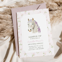 Mädchen satteln Preppy Pony Pferd Pink Geburtstag