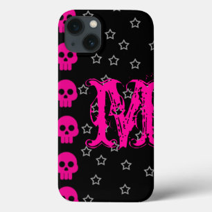 Mädchen-Schädel-EMO-Punk-Rocker-Roc-Monogramm-IPAD Case-Mate iPhone Hülle