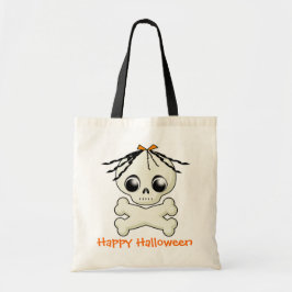 Mädchen-Schädel-Halloween-Leckerei-Tasche Tragetasche