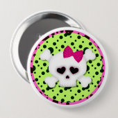Mädchen-Schädelgrunge-Rucksack-Buttonknöpfe Button (Vorne & Hinten)