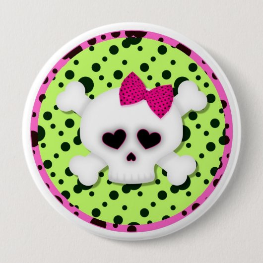 Mädchen-Schädelgrunge-Rucksack-Buttonknöpfe Button (Vorderseite)