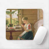 Mädchen-Schalen-Beeren, 1880 Mousepad (Mit Mouse)