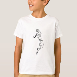 Mädchen-Schießen-Basketball T-Shirt