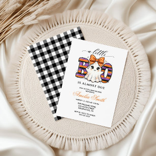 Mädchen Schleife Gespenst Halloween Baby Shower Li Einladung