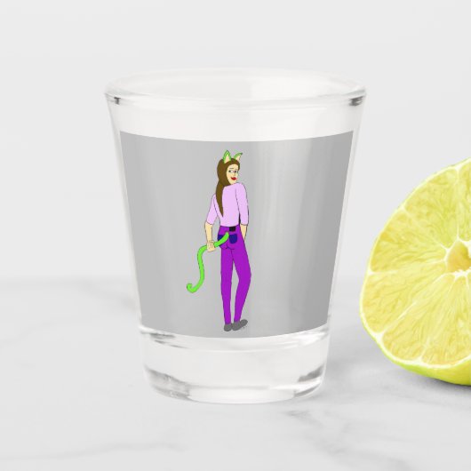 Mädchen Schnapsglas (Vorderseite)