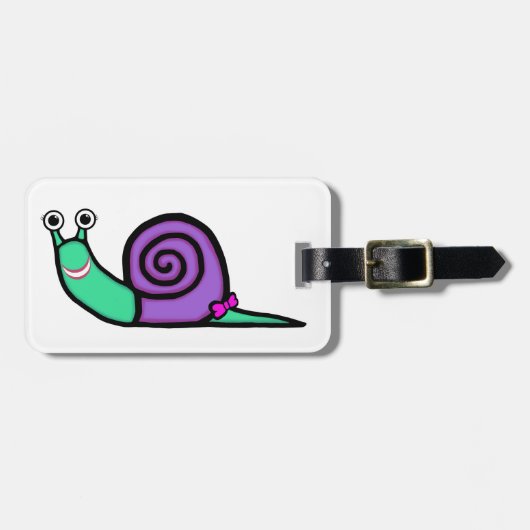 Mädchen-Schnecke Gepäckanhänger (Vorderseite horizontal)
