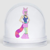 Mädchen Schneekugeln (Vorderseite)