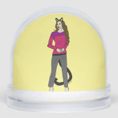 Mädchen Schneekugeln (Vorderseite)