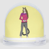 Mädchen Schneekugeln (Rückseite)