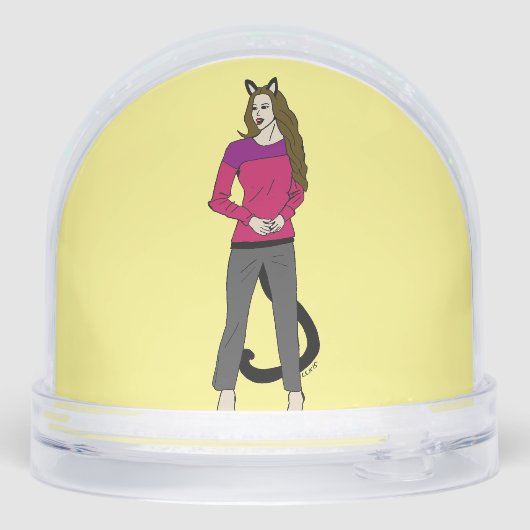 Mädchen Schneekugeln (Rückseite)