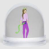 Mädchen Schneekugeln (Vorderseite)