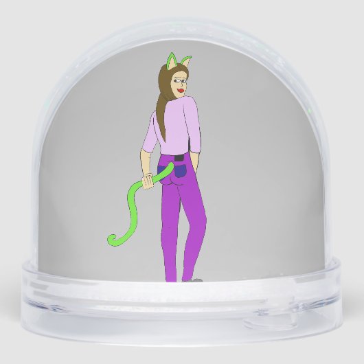 Mädchen Schneekugeln (Rückseite)